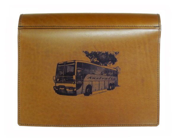 Bus logbook cover leather