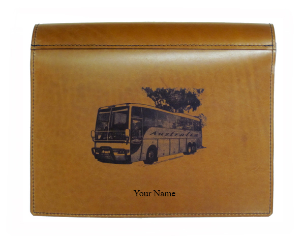 Bus logbook cover leather