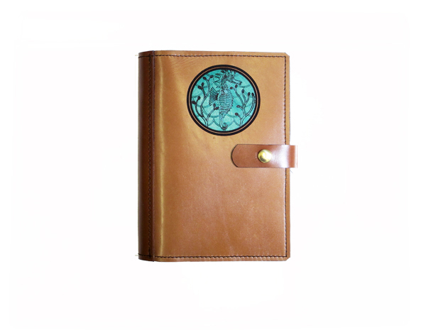 A5 Leather Diary Coloured Seahorse