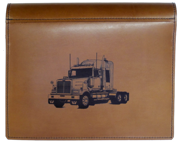 leather log book cover