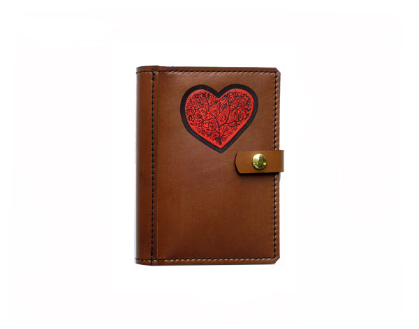A6 love heart diary cover