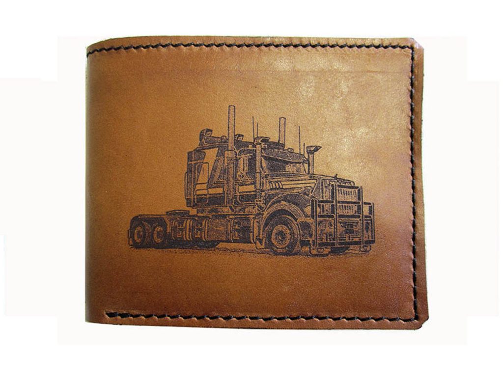 Leather Wallet Mack Truck