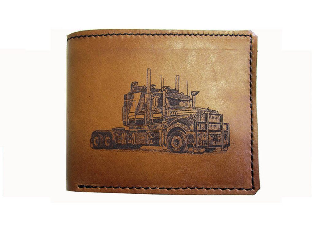 Bull Leather Wallet Mack Truck