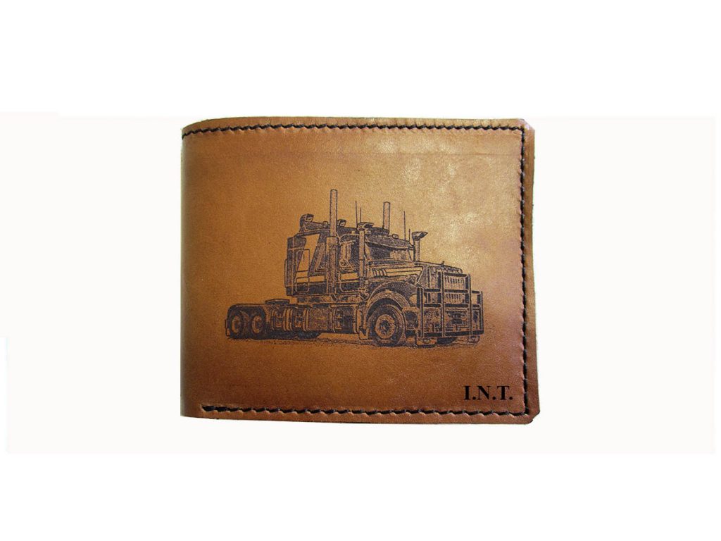 a LEATHER WALLET MACK