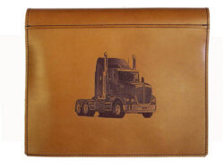 Truck Log Book Cover Kenworth 609 FULL LEATHER COVER