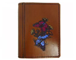 Leather Diary Cover Painted Butterfly A5